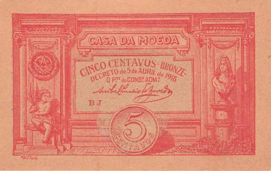 5 Centavos 5.4.1918